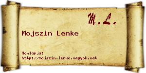 Mojszin Lenke névjegykártya